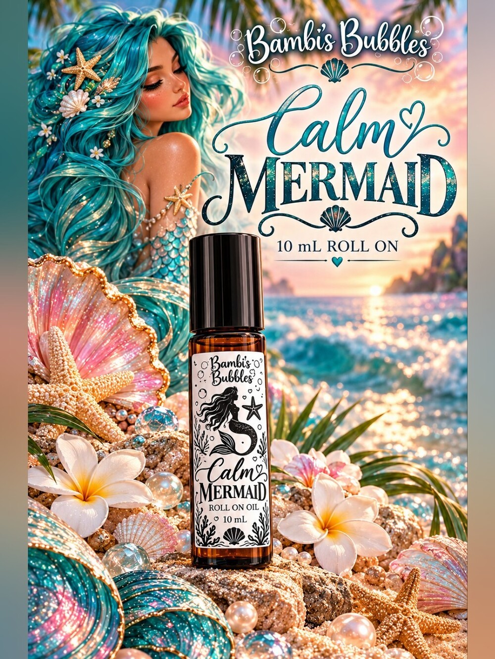 Bambis Bubbles Calm Mermaid 10ml Roll On Relaxation Blend